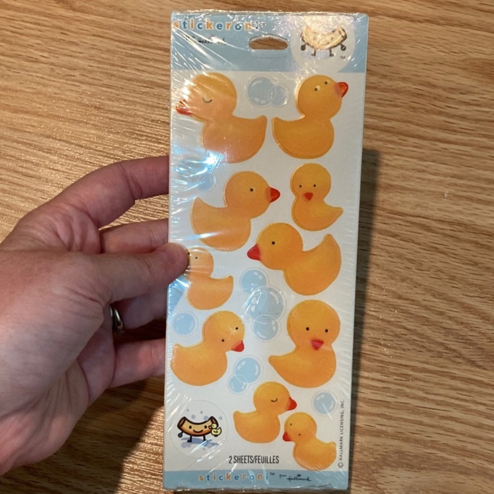 NWT Hallmark Bath‎ Ducky Velvet sticker pack